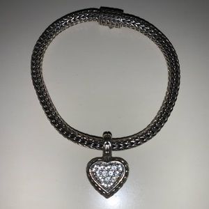 John Hardy Classic Chain Heart Charm Bracelet